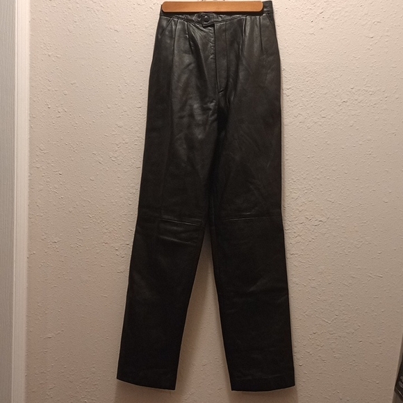 GioVanni Di Rocco Dark Leather Trousers - Picture 1 of 7